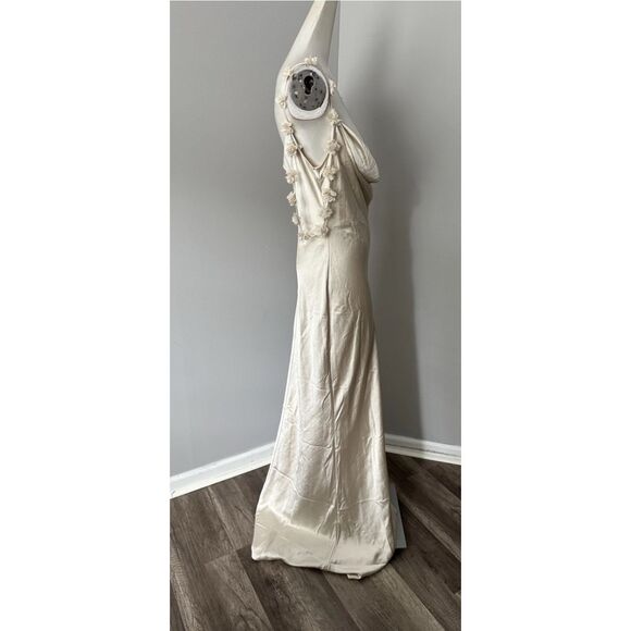 Self-portrait Flower Maxi Dress in Champagne Size US 10 $510 - Picture 8 of 11